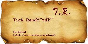Tick Renátó névjegykártya