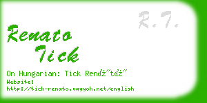 renato tick business card